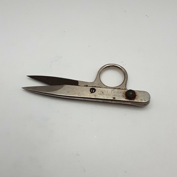 Vintage Gold Seal Thread Nippers Chrome Plated Sewing Scissors - Picture 1 of 6